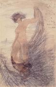 Auguste Rodin Nude with drapery Sweden oil painting artist